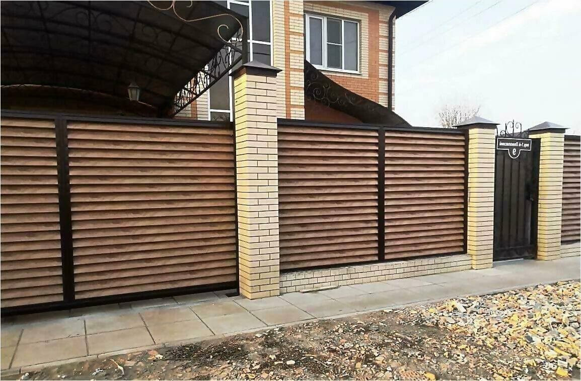 Забор жалюзи 50м светлое дерево фото5 в Березниках