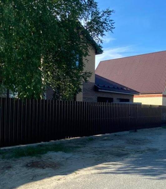 забор из штакетника шоколад фото3 в Березниках