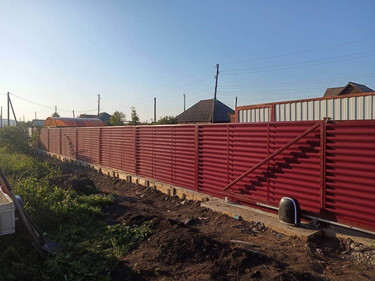 Забор-жалюзи 44м RAL3005/3005 Красное Вино двусторонний фото 3 в Березниках