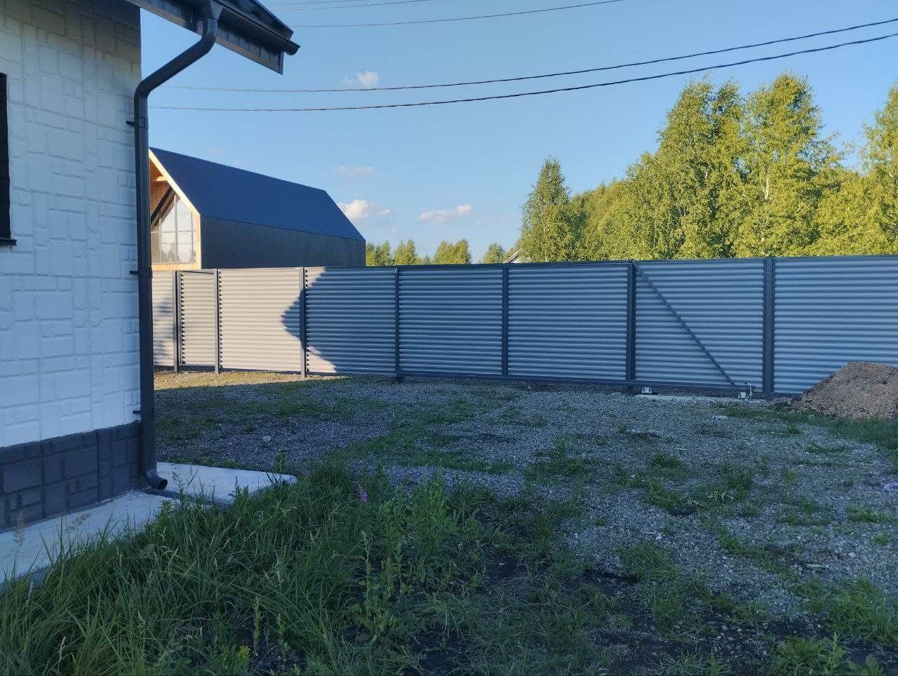 Забор из ламелей еврожалюзи 20м RAL7004 Серый фото 4 в Березниках