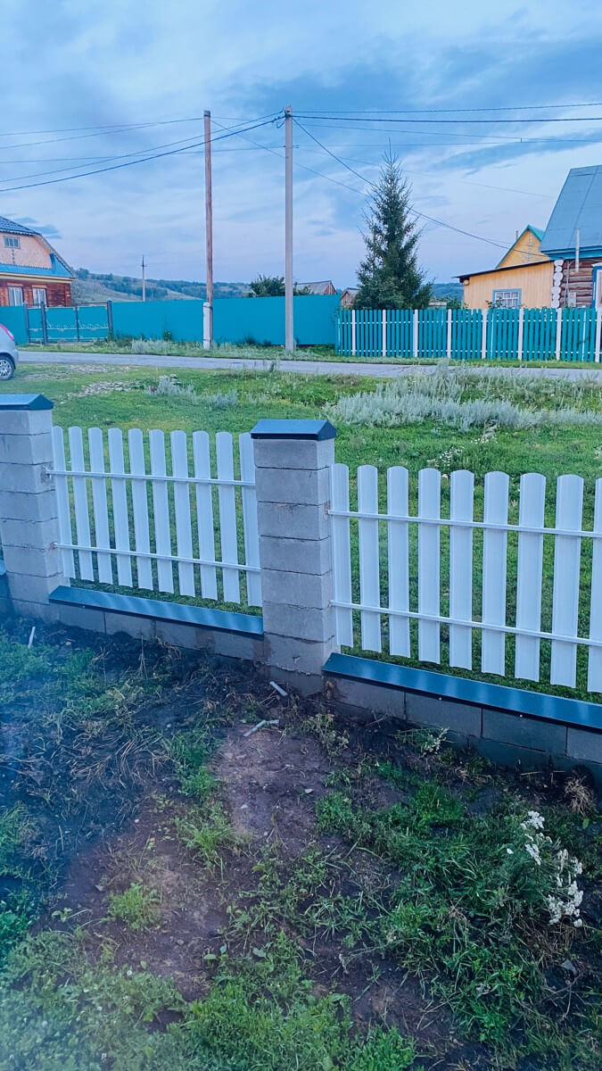 Забор из евроштакетника 16м RAL9003/9003 Белый двусторонний фото 6 в Березниках