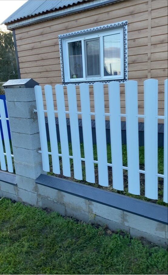 Забор из евроштакетника 16м RAL9003/9003 Белый двусторонний фото 2 в Березниках