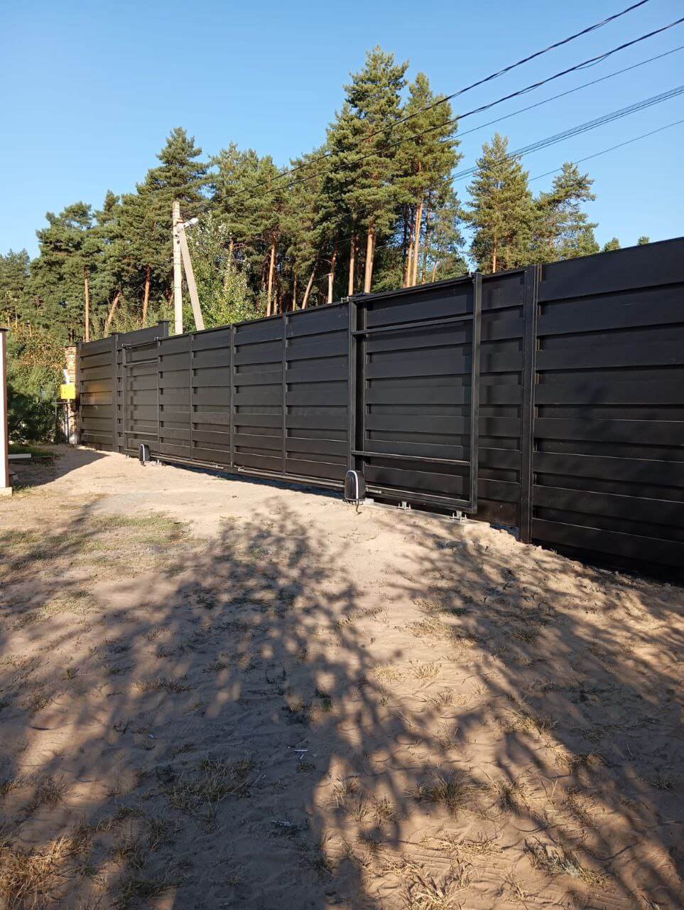 Забор-ранчо из металлопланкена 37м RAL9005 Черный МАТТЕ фото 2 в Березниках