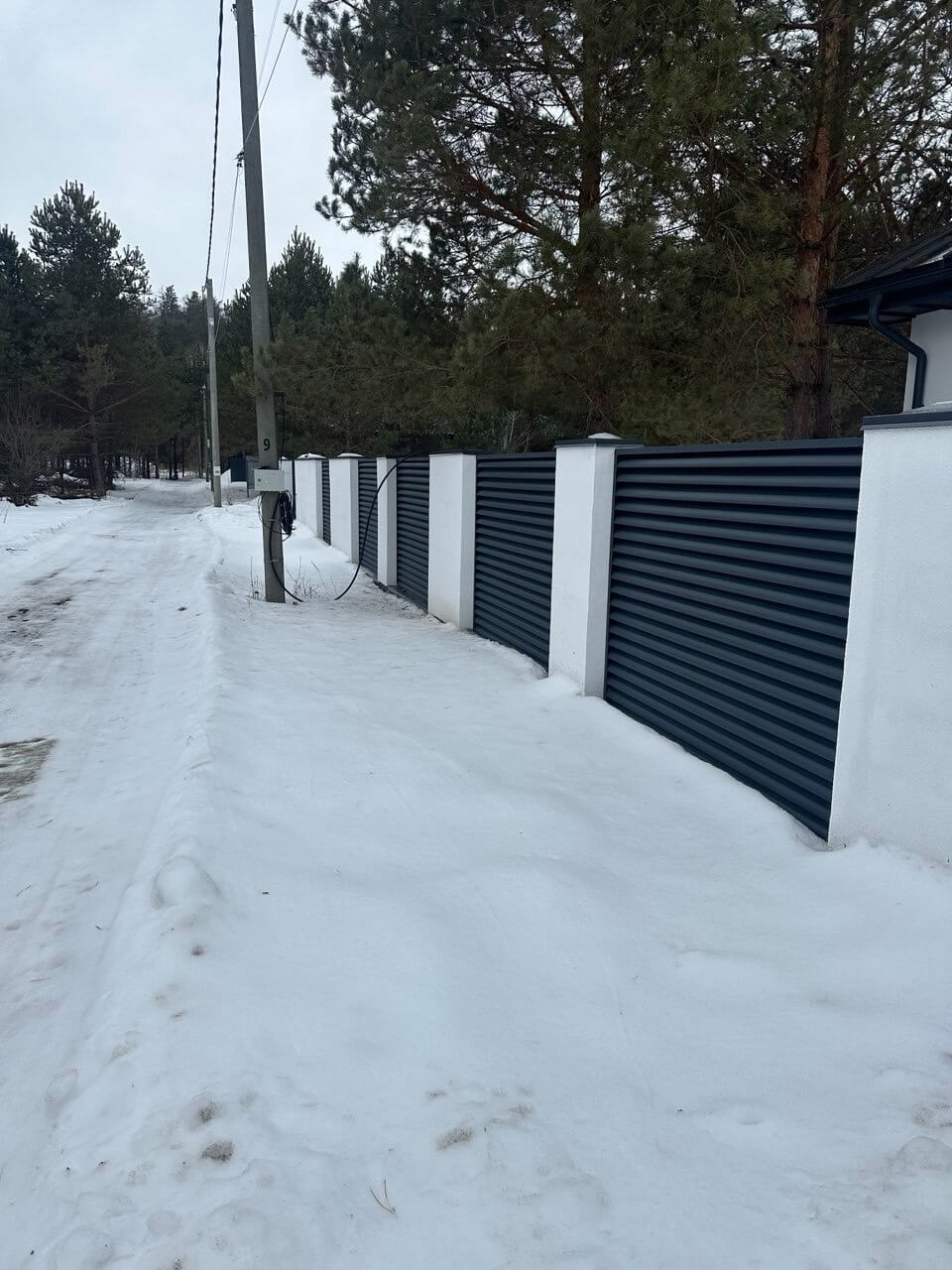 Забор-жалюзи 76м RAL7024/7024 Серый Графит двусторонний МАТТЕ фото 5 в Березниках
