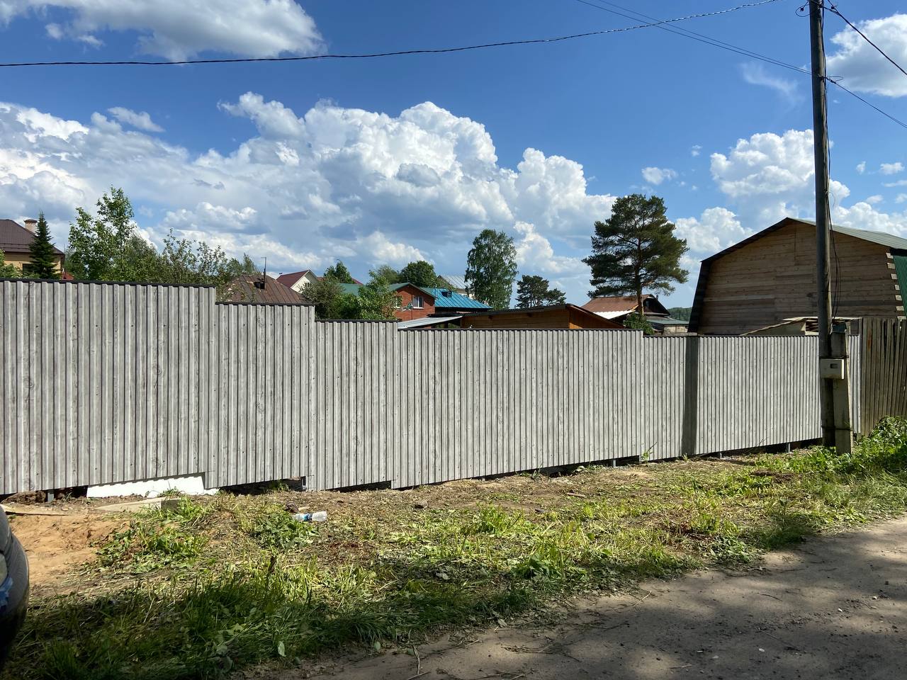 Забор из профнастила НС-10 42м Светлая Береза SteelArt фото 8 в Березниках